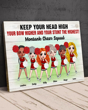 Personalized Cheerleading Girls Poster - Keep Your Head High - Poster & Canvas - GoDuckee