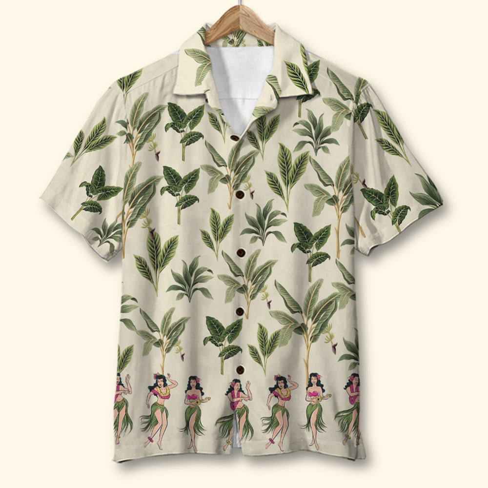 Custom Classic Car Hawaiian Shirt, Dancing Girls Pattern - GoDuckee