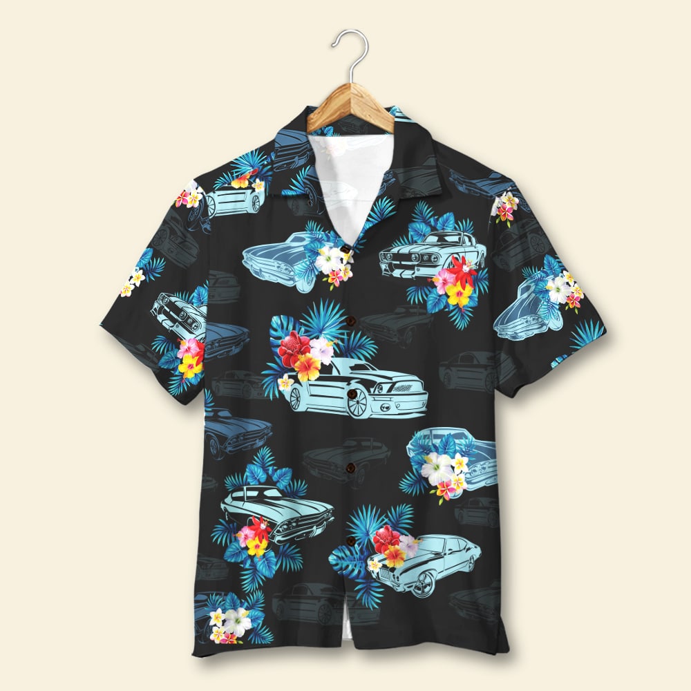 Custom Muscle Car Hawaiian Shirt, Aloha Shirt, Gift For Car Lovers - Hawaiian Shirts - GoDuckee