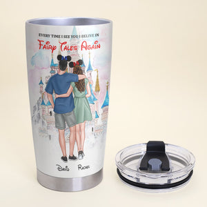 Once Upon A Time I Became Yours And You Became Mine Personalized Couple Tumbler Cup - Tumbler Cup - GoDuckee