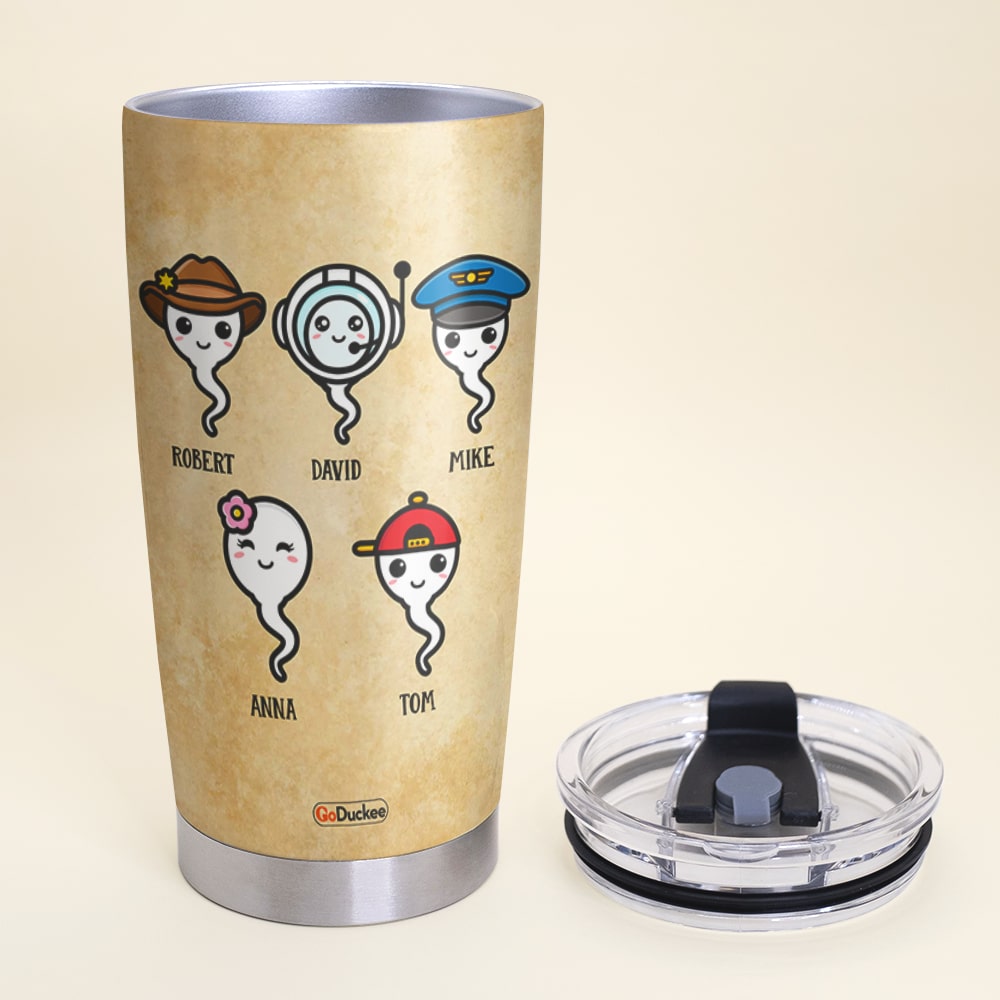 Started From Your Balls Happy Father's Day, Personalized Tumbler Cup, Gift For Dad - Tumbler Cup - GoDuckee