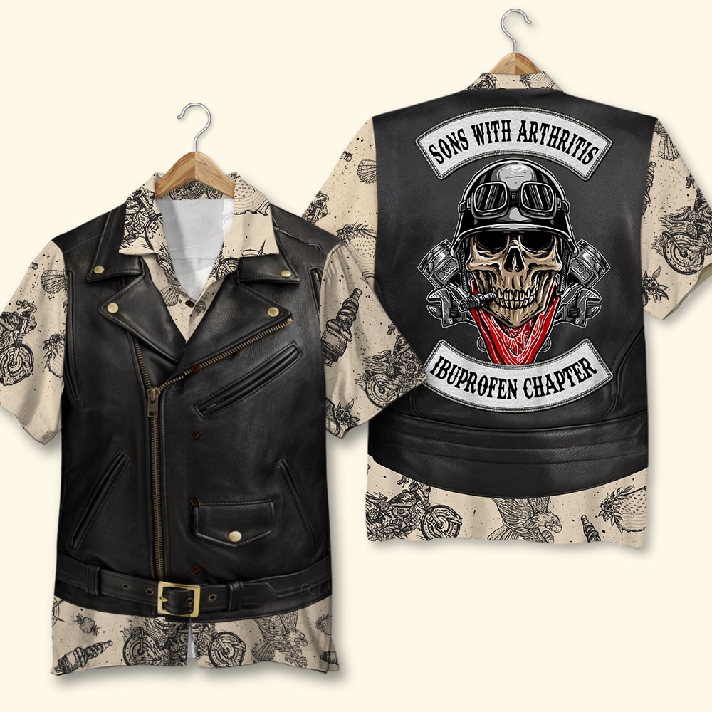 Biker Sons of Arthritis Ibuprofen Chapter Hawaiian Shirt Gift For Bike Lovers - Hawaiian Shirts - GoDuckee