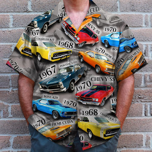 Custom Muscle Car Hawaiian Shirt, Gift For Car Lovers - Hawaiian Shirts - GoDuckee