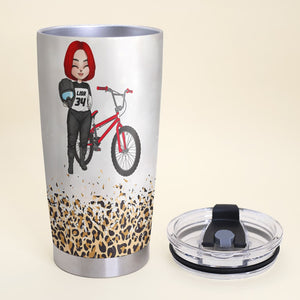 Personalized BMX Mountain Biking Tumbler - MTB Mom Definition - Tumbler Cup - GoDuckee