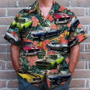 GoDuckee Hawaiian Tiki with Tropical Pattern - Hawaiian Shirt, Aloha Shirt