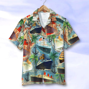 Cruising Vintage Map Hawaiian Shirt, Aloha Shirt, Gift For Cruising Lovers - Hawaiian Shirts - GoDuckee