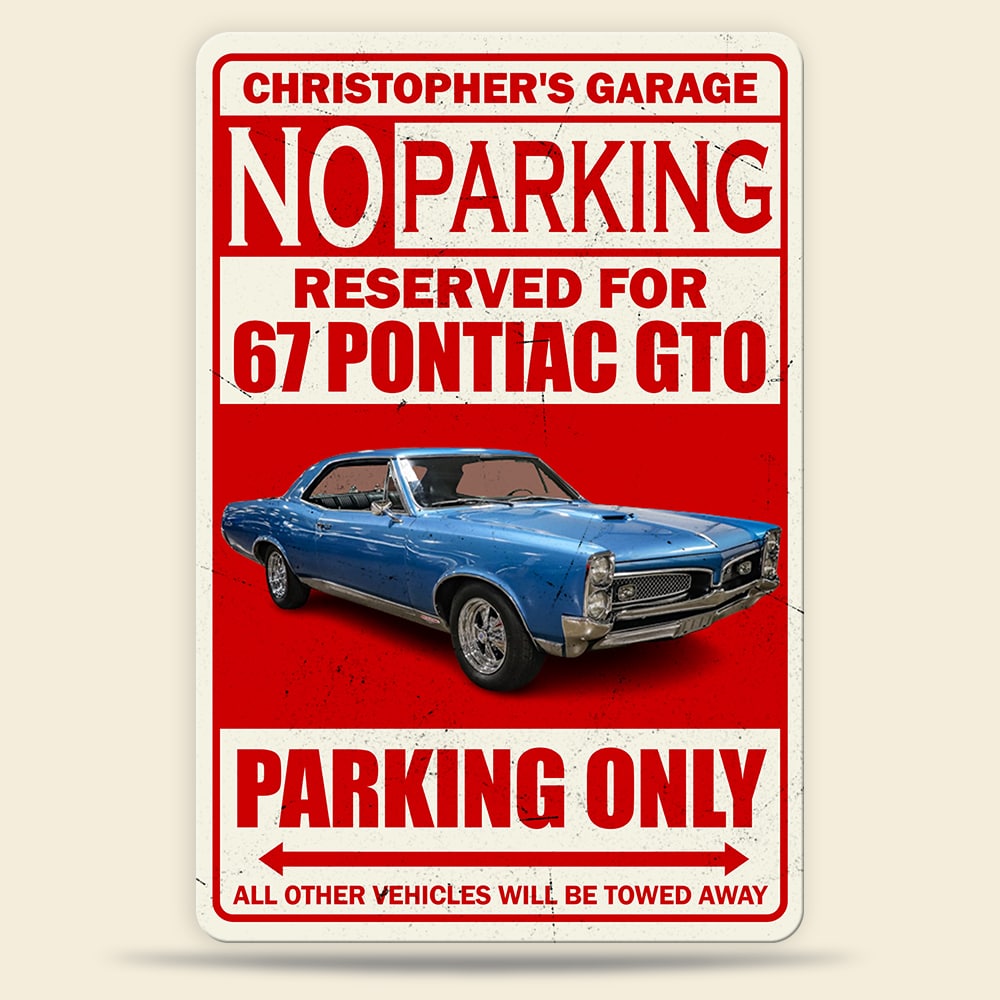 Muscle Car Garage No Parking Custom Metal Sign Gift For Car Lovers - Metal Wall Art - GoDuckee