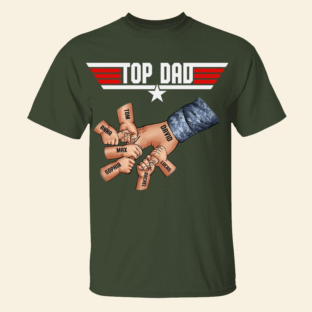 Top Dad Personalized Veteran Shirt Gift For Dad - Shirts - GoDuckee
