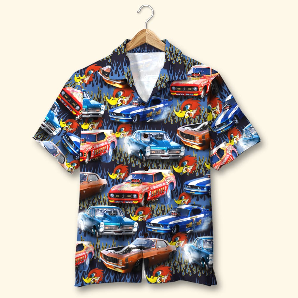 Custom Drag Racing Car Photo Hawaiian Shirt, Gift For Car Lovers (Car0902) - Hawaiian Shirts - GoDuckee