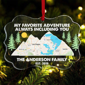 Some Call It Adventure We Call It Life - Custom Family Map Ornament - Christmas Tree Decor - Ornament - GoDuckee