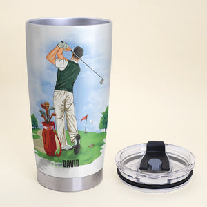 Yes I Do Have A Retirement Plan I Plan On Playing Golf Personalized Tumbler Cup Gift For Dad - Tumbler Cup - GoDuckee