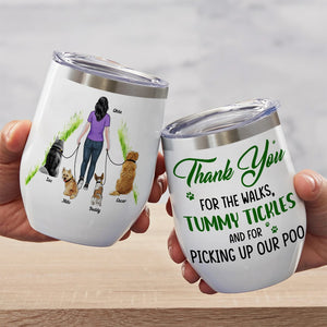 Thank You For The Walks- Gift For Dog Lovers- Personalized Coffee Mug- Dog Lovers Mug - Coffee Mug - GoDuckee