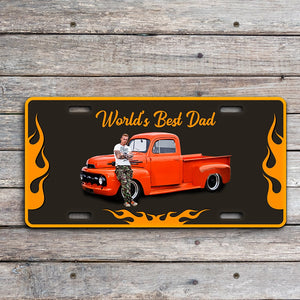 Custom Photo Hot Rod Father's Day Metal Sign Gift For Dad - Metal Wall Art - GoDuckee