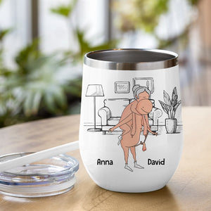 When We Are Old I Will Be By Your Side Lifting Your Cock - Personalized Couple Mug - Gift For Couple - Coffee Mug - GoDuckee