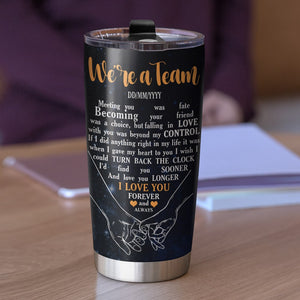 Personalized Racing Couple Tumbler We Are A Team - Tumbler Cup - GoDuckee