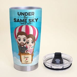 Under The Same Sky, Personalized Tumbler, Funny Gift For Couple - Tumbler Cup - GoDuckee