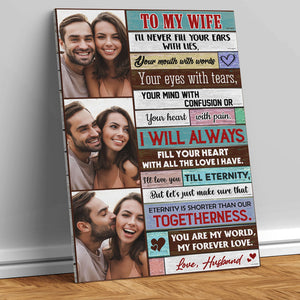 Custom Couple Photo Poster - To My Wife, Love Husband - Poster & Canvas - GoDuckee