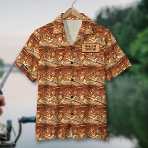 Custom Fishing Theme Hawaiian Shirt - Fishing Lake Collection - Hawaiian Shirts - GoDuckee