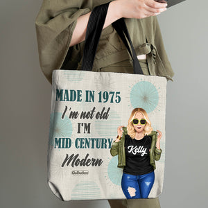 Year Of Birth Personalized All Over Tote Bag - I'm Not Old I'm Mid-Century Modern - Cool & Badass Woman - Tote Bag - GoDuckee