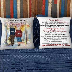 Personalized Old Couple Pillow - To My Wife, At 80 & Say We Made it, Never Forget That I Love You - Pillow - GoDuckee