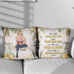 I'm Not Sugar And Spice - Personalized Pillow - Gift For Book Lovers - Nose In A Book - Pillow - GoDuckee