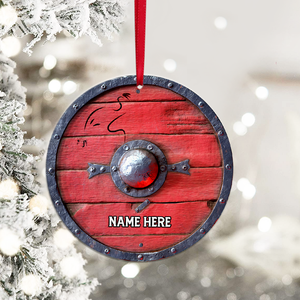 Viking Shields Warrior - Personalized Christmas Ornament - Ornament - GoDuckee