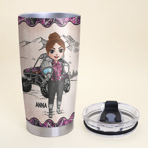 Personalized UTV Racing Girl Tumbler - Some Girls Like The Finer Things Glitter Gold & Shine - Tumbler Cup - GoDuckee