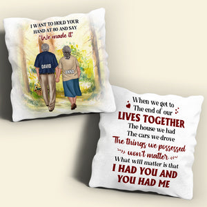 Personalized Old Couple Pillow - When We Get To The End Of Our Lives Together - Pillow - GoDuckee