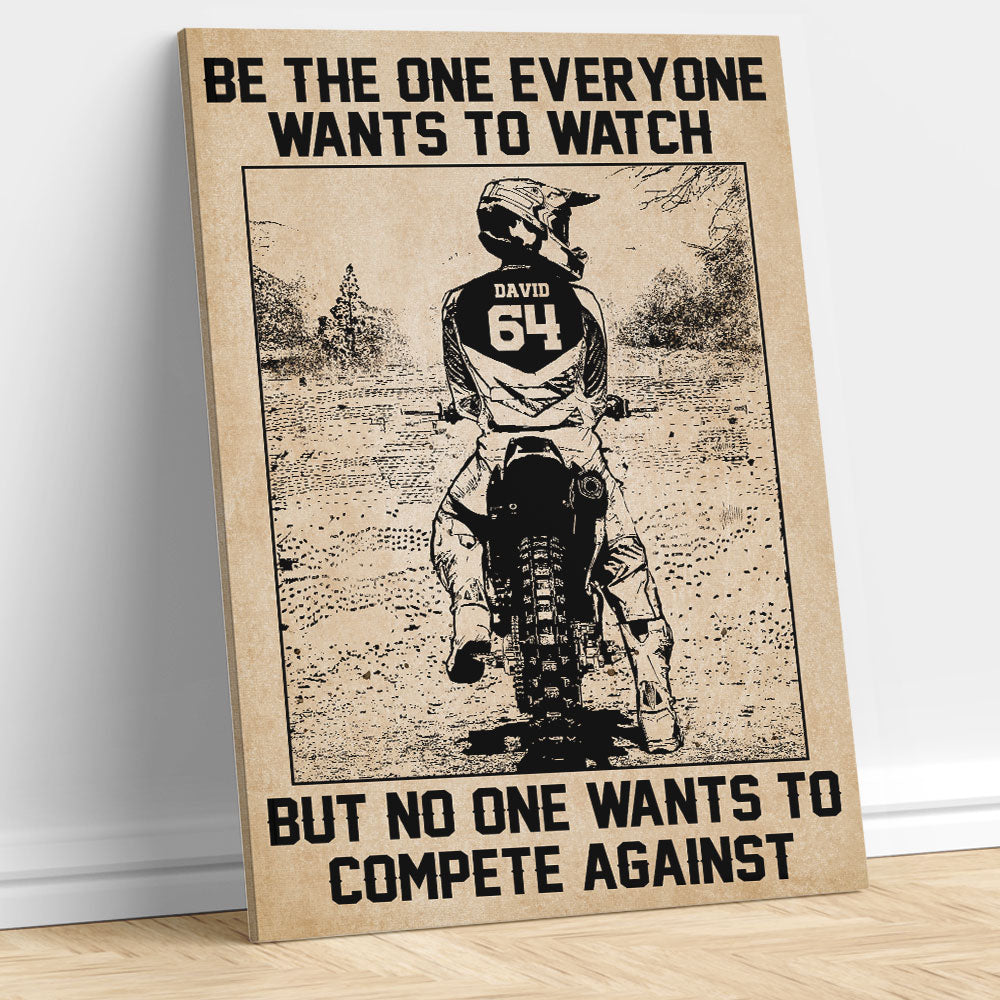 Motocross - Personalized Dirt Bike Racer Poster - Be The One Everyone