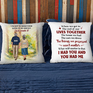 Personalized Old Couple Pillow - When We Get To The End Of Our Lives Together - Pillow - GoDuckee