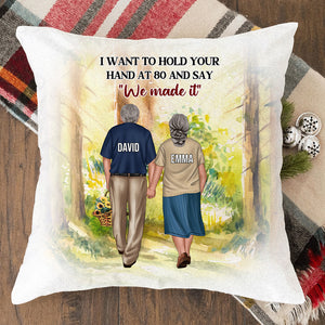 Personalized Old Couple Pillow - When We Get To The End Of Our Lives Together - Pillow - GoDuckee