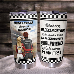 Personalized Racing Couple Tumbler Cup - Believe In Yourself - Tumbler Cup - GoDuckee