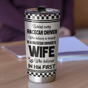 Personalized Racing Couple Tumbler Cup - Believe In Yourself - Tumbler Cup - GoDuckee