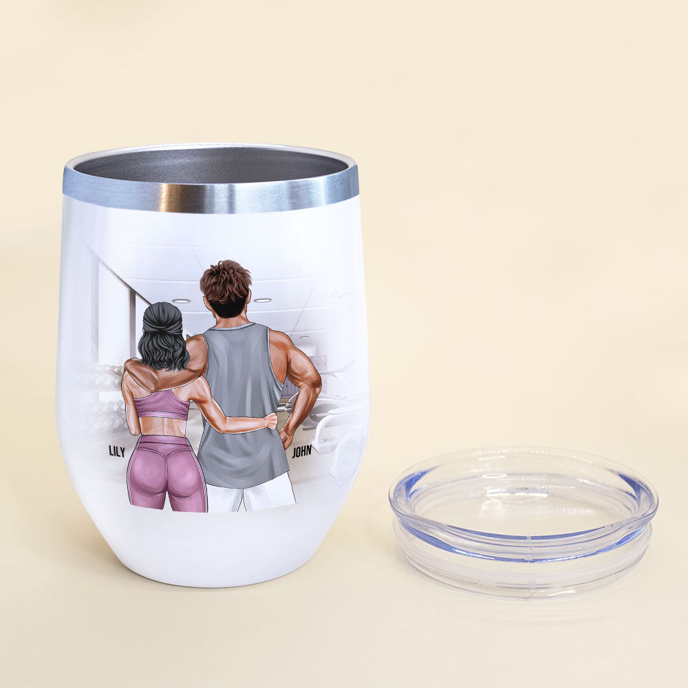 Fitness Couple Custom Tumbler Beauty And Beast Lift Together Stay Toge -  PERSONAL84