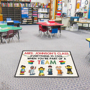 Lego Classroom Doormat - Custom Teacher's Name - Every thing is cool - Doormat - GoDuckee