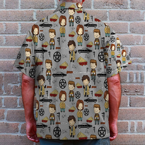 Supernatural Hawaiian Shirt - Supernatural Series Pattern - Hawaiian Shirts - GoDuckee