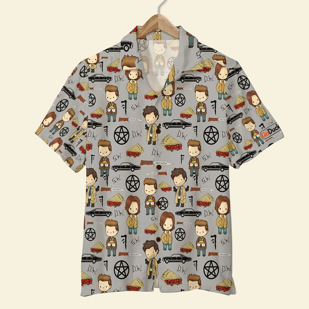 Supernatural Hawaiian Shirt - Supernatural Series Pattern - Hawaiian Shirts - GoDuckee