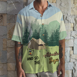 Personalized Camping Bear Hawaiian Shirt - Life is meant to good friends - Hawaiian Shirts - GoDuckee