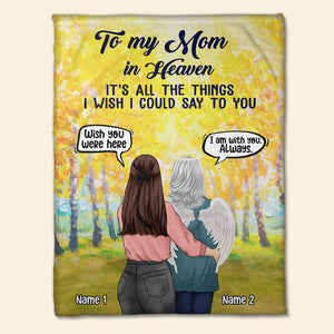 Personalized Niece & Aunt In Heaven Blanket - To My Aunt, It's All The Things I Wish I Could Say To You - Flower Background - Blanket - GoDuckee