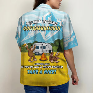 Camping Bigfoot Welcome To Camp - Custom Hawaiian Shirt, Aloha Shirt - Hawaiian Shirts - GoDuckee