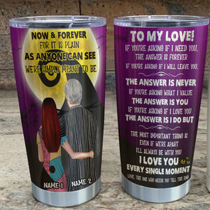 Personalized Couple Tumbler - To my love, we're simply meant to be nightmare before christmas - Tumbler Cup - GoDuckee