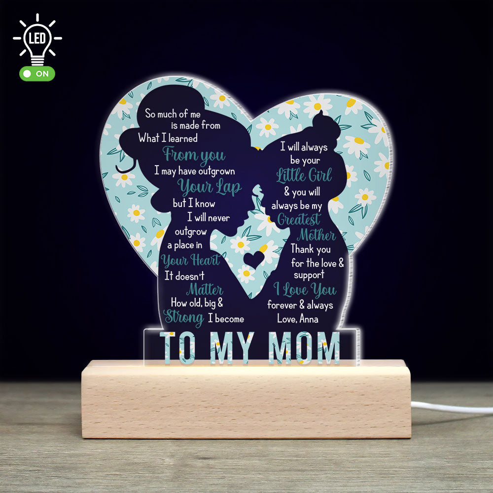 The Love Between Mother And Children - Gift for mom, daughter, son -  Personalized Shaped Plaque Light Base