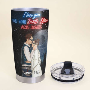 Personalized Couple Tumbler - I Love You To The Death And Back - Tumbler Cup - GoDuckee