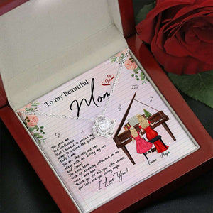 Piano Mom & Daughter To My Beautiful Mom - Personalized Love Knot Necklace - Jewelry - GoDuckee