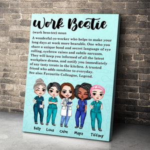 Personalized Nurse Bestie Poster - Work Besties Definition - Poster & Canvas - GoDuckee