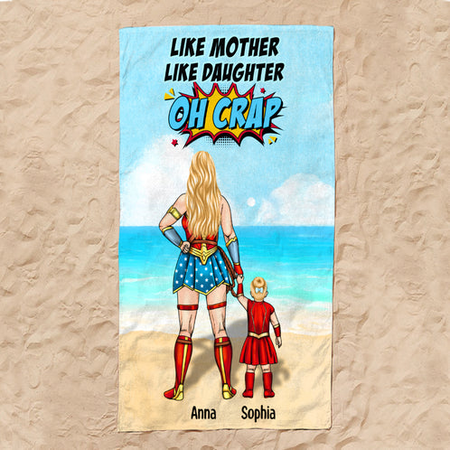 Mom TZ-BTAM2-01NATN100223TM Personalized Beach Towel - Beach Towel - GoDuckee