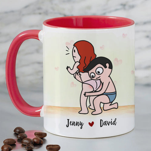 My Wife Is The Most Amazing Mom, Gift For Couple, Personalized Mug, Butt Mug, Mother's Day Gift - Coffee Mug - GoDuckee
