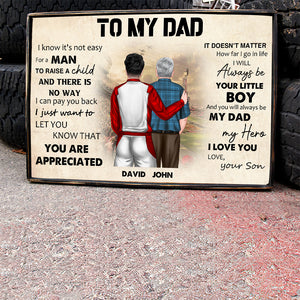 Racing To My Dad - Personalized Canvas Print - Gift For Dad - Poster & Canvas - GoDuckee