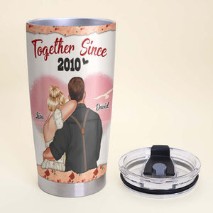 Give You All Of My Love And Love You With All My Heart, Personalized Couple Tumbler - Tumbler Cup - GoDuckee