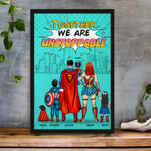 Family Together We Are Unstoppable - Personalized Canvas Print - Gift For Family - Poster & Canvas - GoDuckee